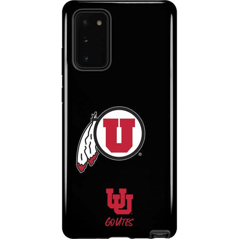 Utah Circle and Feather on Black Galaxy Note20 5G Pro Case