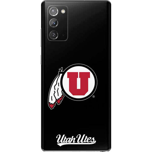 Utah Circle and Feather on Black Galaxy Note20 5G Skin