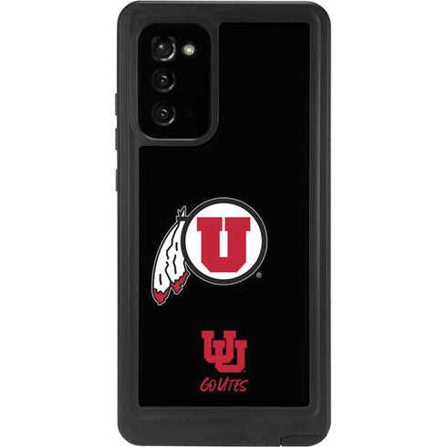 Utah Circle and Feather on Black Galaxy Note20 5G Waterproof Case