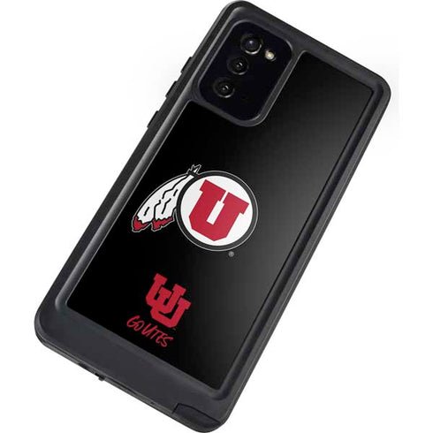Utah Circle and Feather on Black Galaxy Note20 5G Waterproof Case