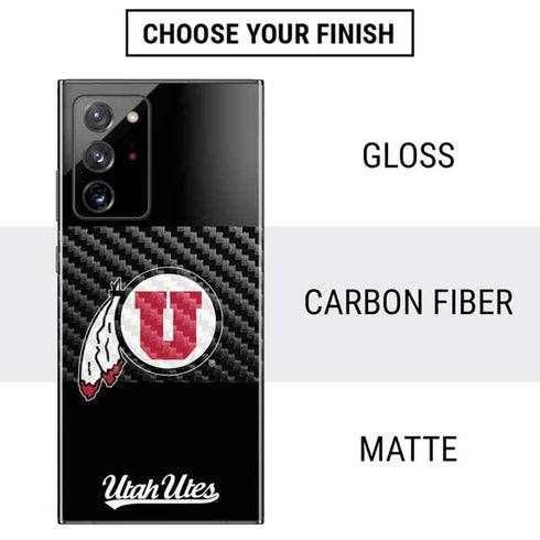 Utah Circle and Feather on Black Galaxy Note20 Ultra 5G Skin