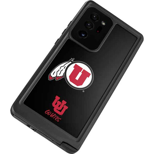Utah Circle and Feather on Black Galaxy Note20 Ultra 5G Waterproof Case