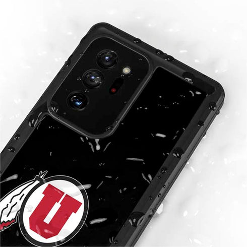 Utah Circle and Feather on Black Galaxy Note20 Ultra 5G Waterproof Case