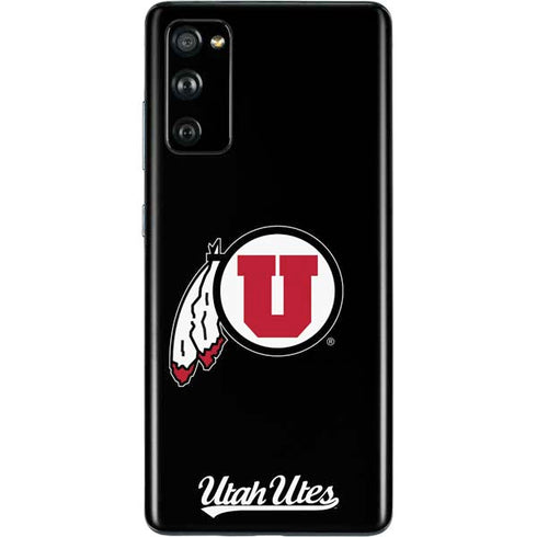 Utah Circle and Feather on Black Galaxy S20 Fan Edition Skin