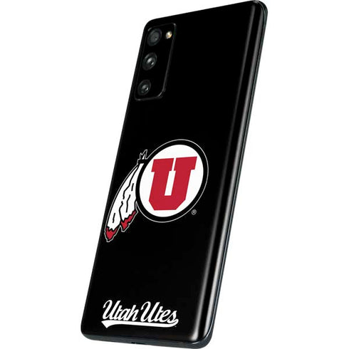 Utah Circle and Feather on Black Galaxy S20 Fan Edition Skin