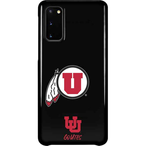 Utah Circle and Feather on Black Galaxy S20 Lite Case