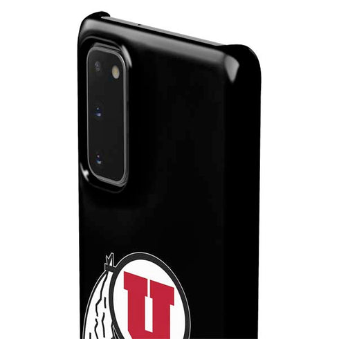 Utah Circle and Feather on Black Galaxy S20 Lite Case