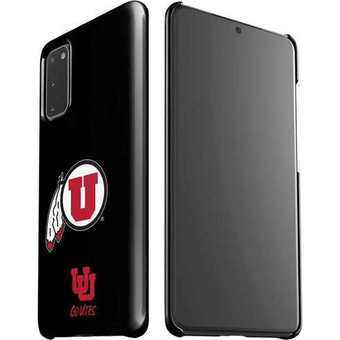 Utah Circle and Feather on Black Galaxy S20 Lite Case