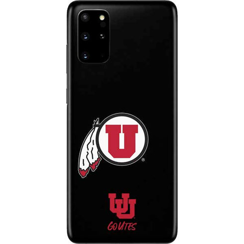 Utah Circle and Feather on Black Galaxy S20 Plus Skin