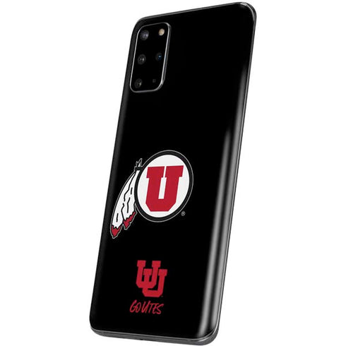 Utah Circle and Feather on Black Galaxy S20 Plus Skin