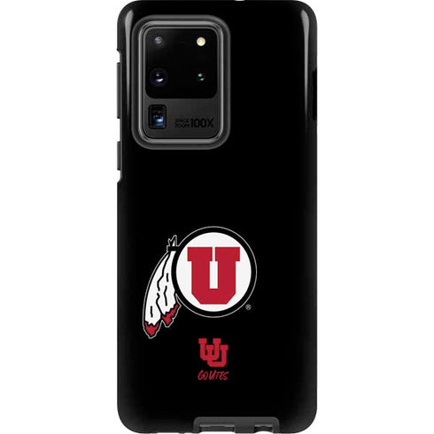 Utah Circle and Feather on Black Galaxy S20 Ultra 5G Pro Case