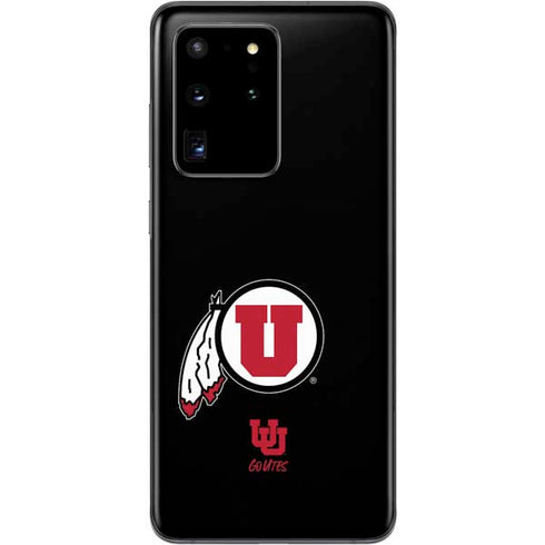 Utah Circle and Feather on Black Galaxy S20 Ultra 5G Skin