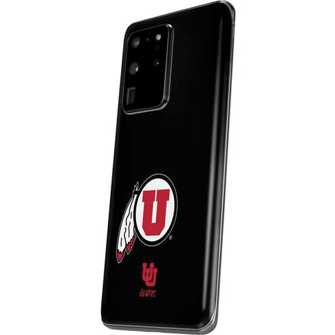 Utah Circle and Feather on Black Galaxy S20 Ultra 5G Skin