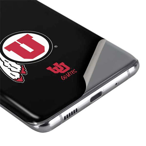 Utah Circle and Feather on Black Galaxy S20 Ultra 5G Skin