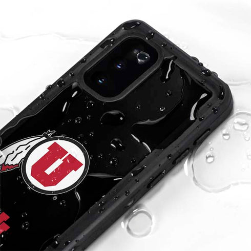Utah Circle and Feather on Black Galaxy S20 Waterproof Case