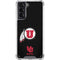 Utah Circle and Feather on Black Galaxy S21 5G Clear Case