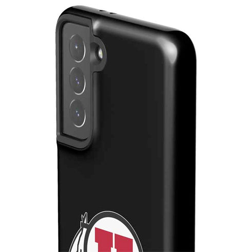 Utah Circle and Feather on Black Galaxy S21 5G Pro Case
