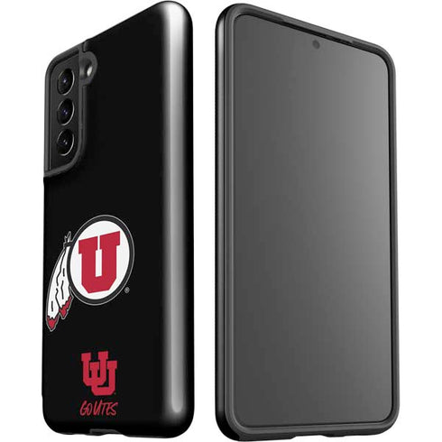 Utah Circle and Feather on Black Galaxy S21 5G Pro Case