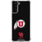 Utah Circle and Feather on Black Galaxy S21 FE Clear Case