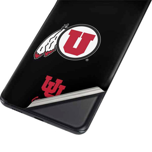 Utah Circle and Feather on Black Galaxy S21 Plus 5G Skin