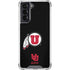 Utah Circle and Feather on Black Galaxy S22 Clear Case