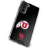 Utah Circle and Feather on Black Galaxy S22 Clear Case