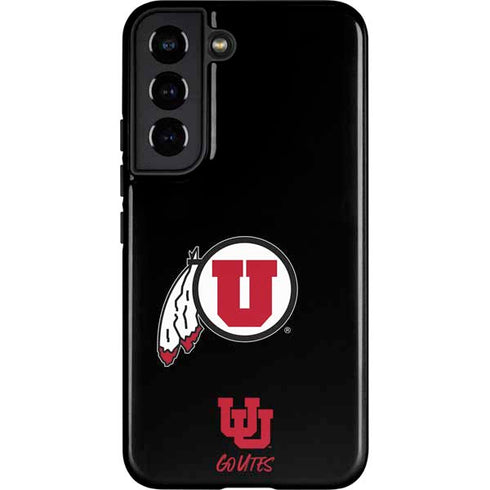 Utah Circle and Feather on Black Galaxy S22 Pro Case