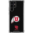 Utah Circle and Feather on Black Galaxy S22 Ultra Clear Case