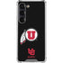 Utah Circle and Feather on Black Galaxy S23 Clear Case