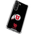 Utah Circle and Feather on Black Galaxy S23 Clear Case