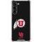 University of Utah Circle and Feather on Black Galaxy S23 FE Clear Case