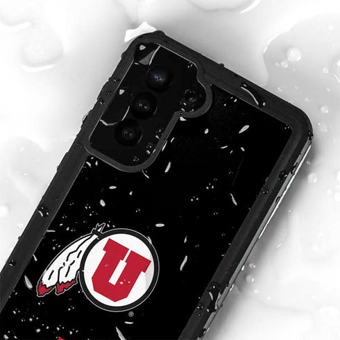 Utah Circle and Feather on Black Galaxy S23 Plus Waterproof Case