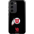Utah Circle and Feather on Black Galaxy S23 Pro Case