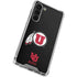 University of Utah Circle and Feather on Black Galaxy S24 FE Clear Case
