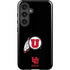 University of Utah Circle and Feather on Black Galaxy S25 Impact Case