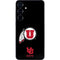 University of Utah Circle and Feather on Black Galaxy S25 Plus Skin