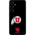 University of Utah Circle and Feather on Black Galaxy S24 Skin