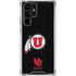 University of Utah Circle and Feather on Black Galaxy S24 Ultra Clear Case