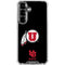 University of Utah Circle and Feather on Black Galaxy S26 Clear Case