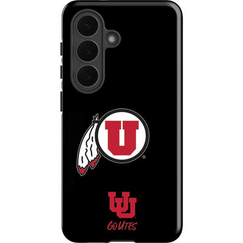 University of Utah Circle and Feather on Black Galaxy S26 Impact Case