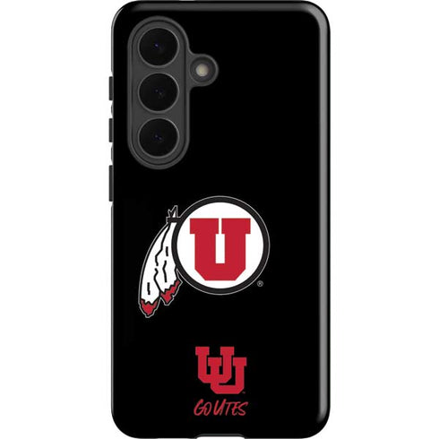 University of Utah Circle and Feather on Black Galaxy S26 Plus Impact Case
