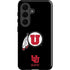 University of Utah Circle and Feather on Black Galaxy S26 Plus Impact Case