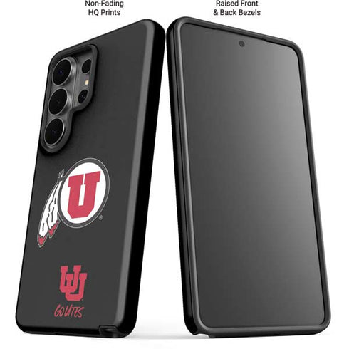 University of Utah Circle and Feather on Black Galaxy S26 Ultra Impact Case