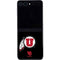 University of Utah Circle and Feather on Black Galaxy Z Flip5 5G Skin