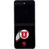 University of Utah Circle and Feather on Black Galaxy Z Flip5 5G Skin