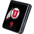 University of Utah Circle and Feather on Black Galaxy Z Flip5 5G Skin
