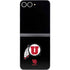 University of Utah Circle and Feather on Black Galaxy Z Flip6 Skin