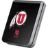 University of Utah Circle and Feather on Black Galaxy Z Flip6 Skin