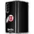 Utah Circle and Feather on Black Galaxy Z Fold4 5G Clear Case