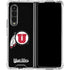Utah Circle and Feather on Black Galaxy Z Fold4 5G Clear Case